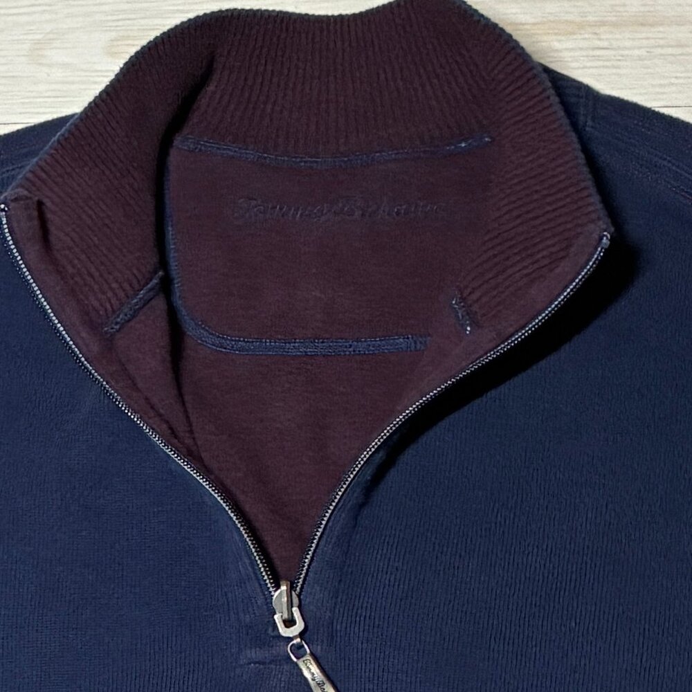 Tommy Bahama Flipshore Reversible Quarter-Zip Pullover Claret/Island Navy S: XL